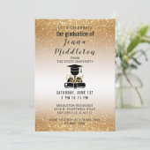 Glitter Afstuderen Kaart (Staand voorkant)