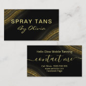 Glitter Agate Spray Tanning Service Visitekaartje (Voorkant / Achterkant)