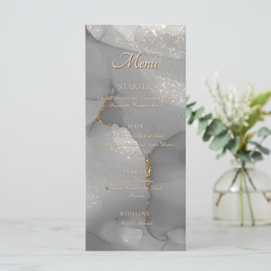 Glitter Alcohol Ink Chic Flat Menu (Debout devant)