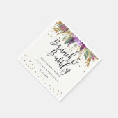 Glitter Amethist Brunch en Bubble Vrijgezellenfees Servetten (Hoek)