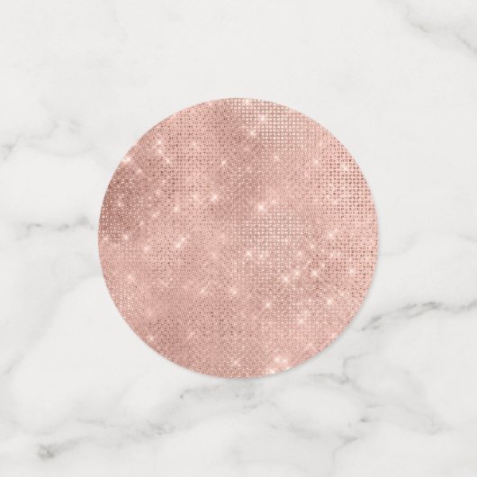 Glitter and Shine Quinceanera Roos Gold ID701 Confetti (Kleine voorkant)