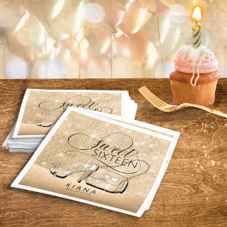 Glitter and Shine Sweet 16 V2 Gold ID675 Servet