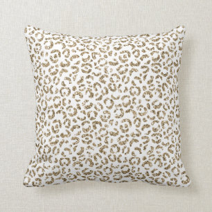 Glitter Antiek Gold Leopard Print         Kussen