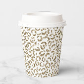 Glitter Antiek Gold Leopard Print    Papieren Bekers (Achterkant)