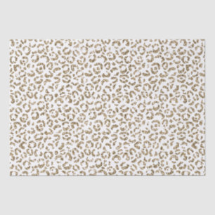 Glitter Antiek Gold Leopard Print         Tissuepapier