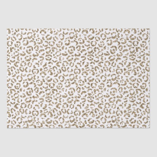 Glitter Antiek Gold Leopard Print Tissuepapier (Voorkant)
