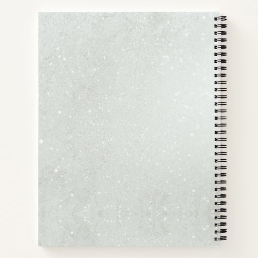 GLITTER AQUA BLUE RAINBOW HEART KIDS BIRTHDAY NOTITIEBOEK (Achterkant)