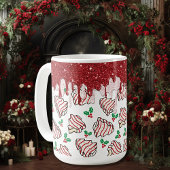 Glitter Arbre de Noël gâteaux en céramique Mug