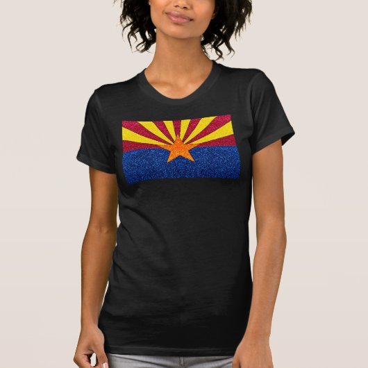 Glitter Arizona vlag dames shirt (Voorkant)