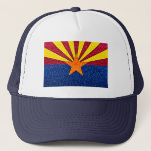 Glitter Arizona vlag trucker hoed Trucker Pet