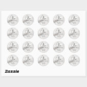 Glitter Baby shower Ronde Sticker (Vel)