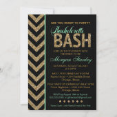 Glitter Bachelorette Bash Invitation MINT Kaart (Voorkant)