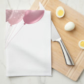 Glitter Ballon Bunch Roze en Zilver Theedoek (Quarter Fold)