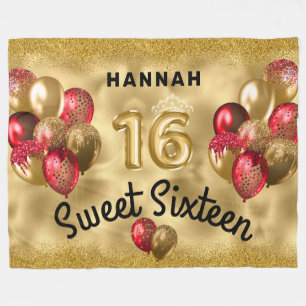 Glitter-ballonnen met een speciaal gouden kleur Sw Fleece Deken