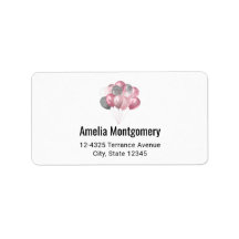 Glitter Ballonnen Roze en Zilveren Adres