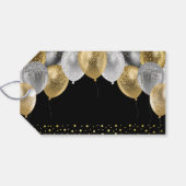Glitter Balloons 60th Birthday Party Gift Labels Cadeaulabel (Achterkant Horizontaal)