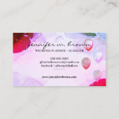 Glitter Balloons Occasions Events Planner Party Visitekaartje (Achterkant)