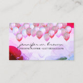 Glitter Balloons Occasions Events Planner Party Visitekaartje (Voorkant)