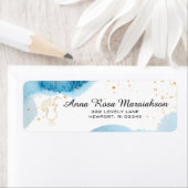 *~*Glitter Beach Nautical Ocean Gold Cocktail Etiket (Insitu)