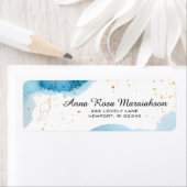 *~*Glitter Beach Nautical Ocean Gold Conch Shell Etiket (Insitu)