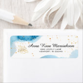 *~*Glitter Beach Ocean Gold Nautical CORAL Etiket (Insitu)