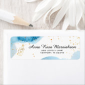 ~*Glitter Beach Zee Scheepvaart Goud NOTE FLES Etiket (Insitu)