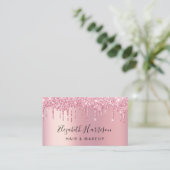 Glitter Beauty Pink Visitekaartje (Staand voorkant)