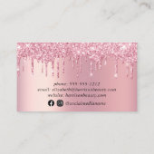Glitter Beauty Pink Visitekaartje (Achterkant)