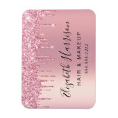 Glitter Beauty Pink Visitekaartje Magneet (Verticaal)