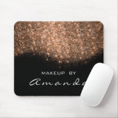 Glitter Beauty Studio Makeup koper zwart wit Muismat (Met muis)