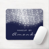 Glitter Beauty Studio Makeup Silver Blue Navy Name Muismat (Met muis)