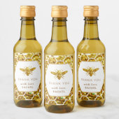 glitter bek dank u wijnlabel wijn etiket (Flessen)