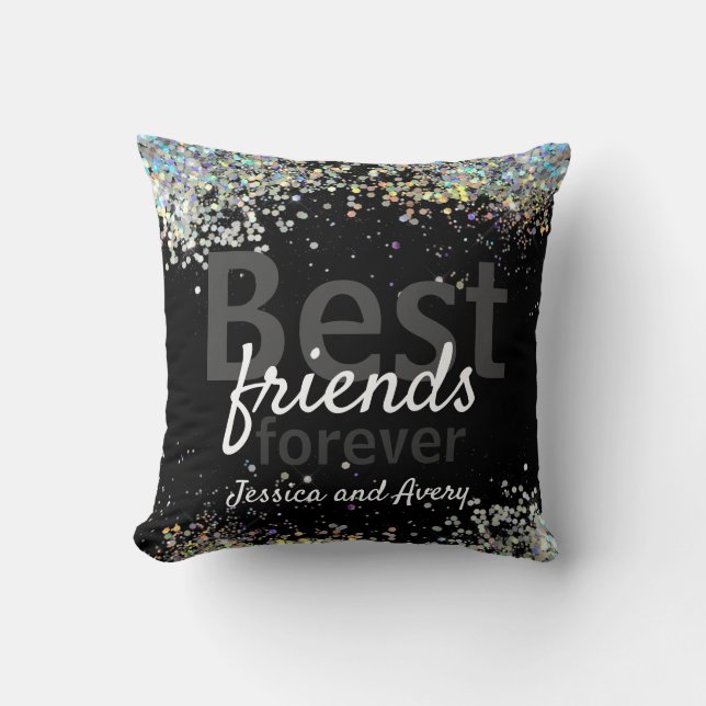 Glitter Best Friends Forever Kussen (Voorkant)