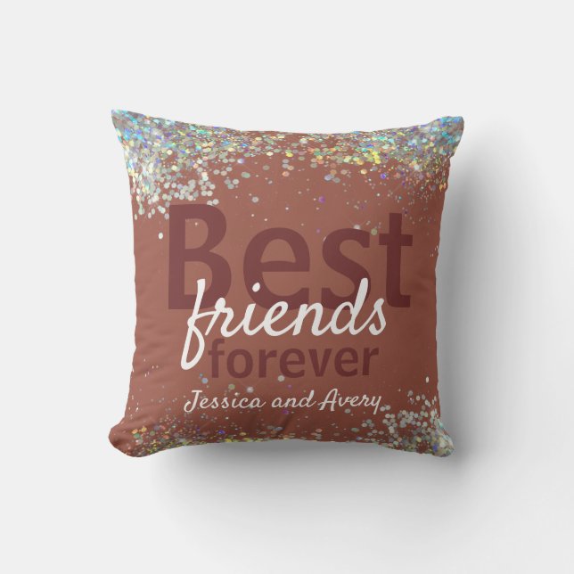 Glitter Best Friends Forever Kussen (Voorkant)