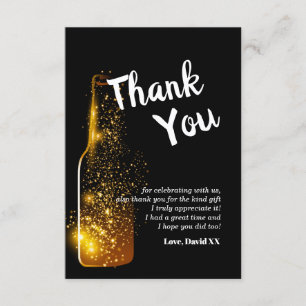glitter , bier , wijn , volwassene , dank je wel k bedankkaart