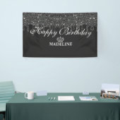 Glitter Birthday, gepersonaliseerd uitstrooien Spandoek (Beurs)