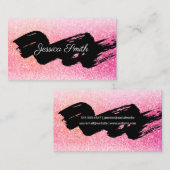 Glitter | Black Brushed Visitekaartje (Voorkant / Achterkant)