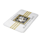 Glitter Black, gepersonaliseerd, zwart, witte ijsv Badmat (Gekanteld)