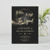 Glitter Black & Gold Het Man De mythe De legende Kaart (Staand voorkant)