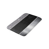 Glitter Black Silver Pattern Afdrukontwerp Badmat (Gekanteld)