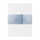 Glitter Blauw Sneeuwvlokken winter Bruiloft Uitnodigingen Wikkel (Achterkant Voorbeeld)