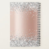 Glitter Bleek Roos Gold Foil Monogram Planner (Achterkant)