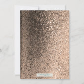 Glitter Bling Save the Date Aankondiging (koper) (Achterkant)
