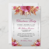 Glitter bloemen, diamant ingelijst kerstfeest in kaart (Voorkant)