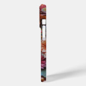 Glitter bloemen iPhone case (Achterkant / Links)