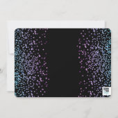 Glitter Blue en Paars Afstuderen Kaart (Achterkant)