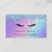 Glitter Blue Eyelash Extension Appointine Visitekaartje (Voorkant)