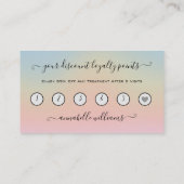 Glitter Blue Eyelash Extension Loyalty Visitekaartje (Achterkant)