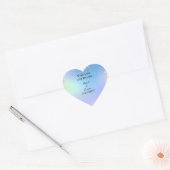 Glitter Blue Paars Wedding personaliseren Hart Sticker (Envelop)