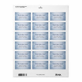 Glitter Blue Snowflakes winterbruiloft Etiket (Full Sheet)